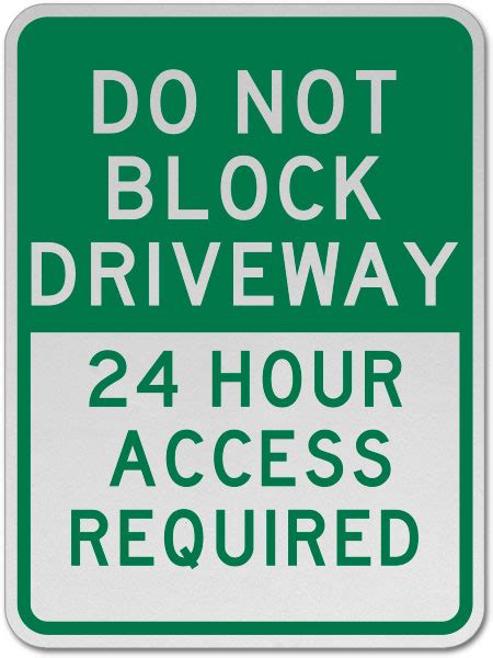 Do Not Block Driveway Sign | Order Now