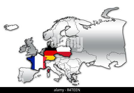 map of weimar triangle Stock Photo - Alamy