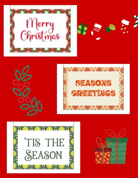 Printable Christmas Cards Holiday Card Bundle Digital File Instant ...