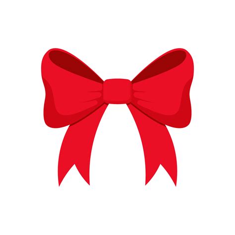 red ribbon bow Vector 12955477 Vector Art at Vecteezy