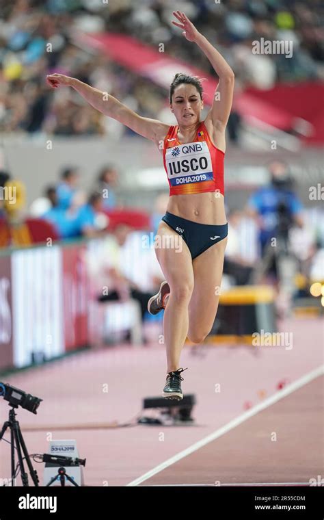 Florentina Costina IUSCO in the long jump at the Doha 2019 World ...