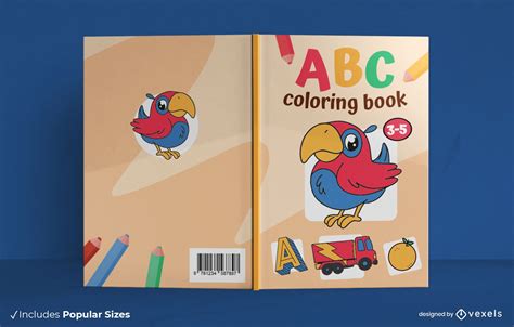ABC Coloring Book Cover Design Vector Download