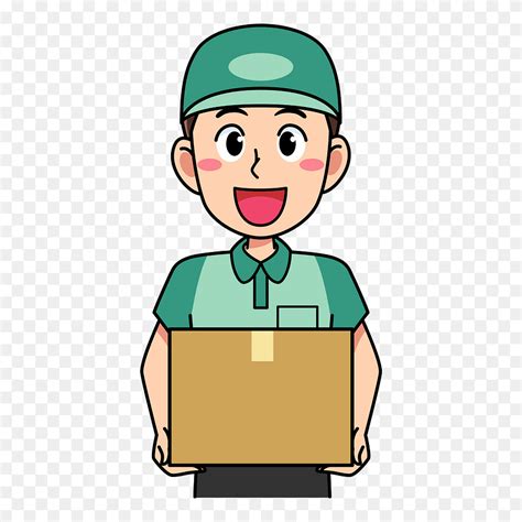 Download Delivery Man Clipart - Cartoon Transparent Delivery Man Png ...