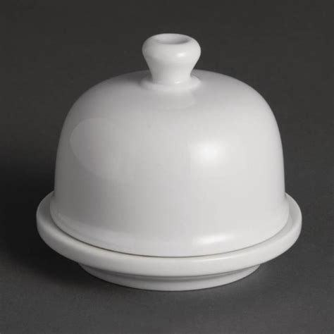 Buy Butter Dish with Lid Porcelain | 6 pieces online - HorecaTraders