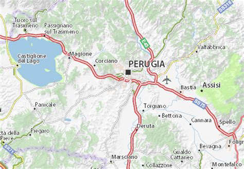 MICHELIN Perugia map - ViaMichelin