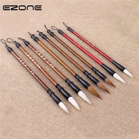 EZONE Wolf Hair Calligraphy Brush Chinese Writing Brush Paint Brush Artist Drawing Watercolor ...