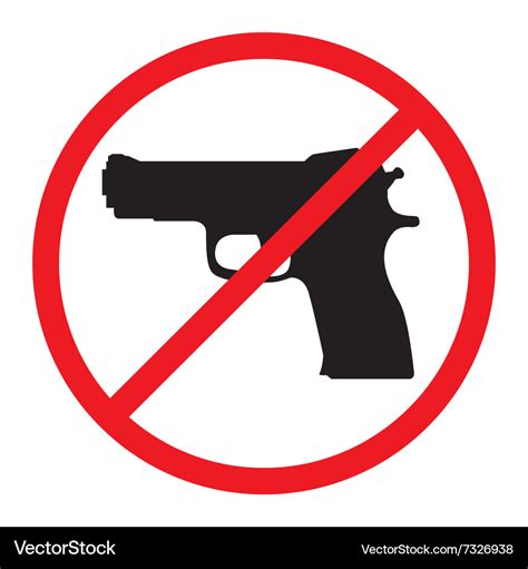 No guns allowed sign Royalty Free Vector Image