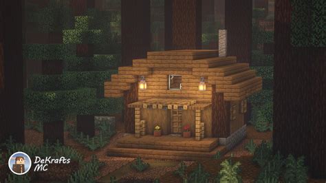 My simple spruce cabin hidden in the woods. : r/Minecraft