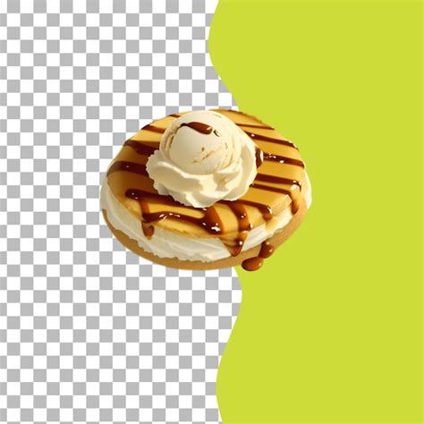 Premium PSD | Waffle cake ice cream