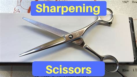 Sharpening Barber Scissors - YouTube | How to sharpen scissors ...