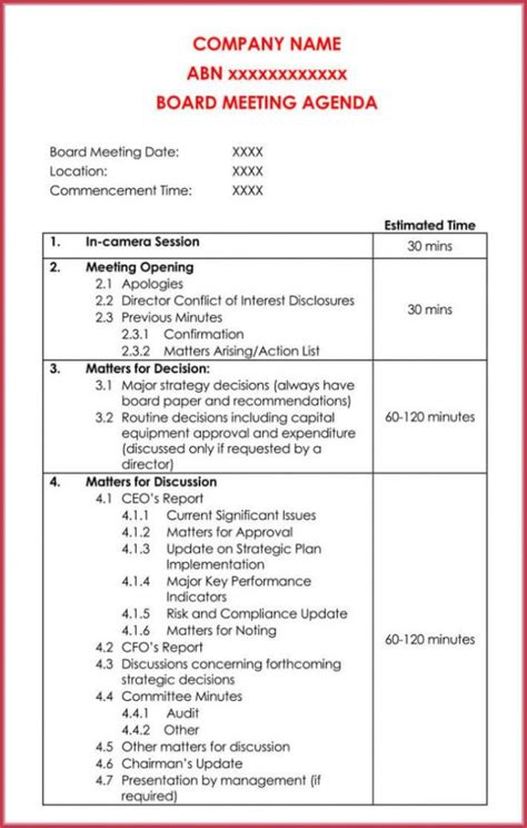 School Board Meeting Agenda Template In Quality School Board Agenda Template - Launcheffecthouston