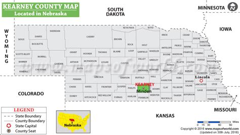 Kearney County Map, Nebraska