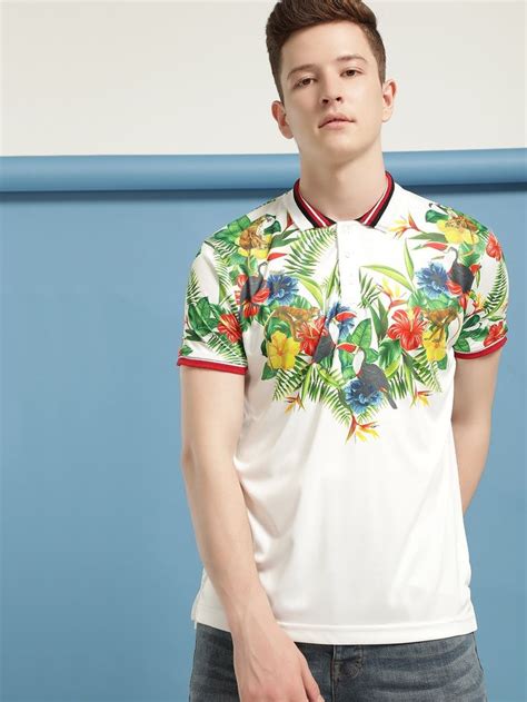 Floral Print Polo Shirt | Printed polo shirts, Floral polo shirt, Shirts