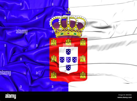 3D Flag of the Portugal (1830-1910). 3D Illustration Stock Photo - Alamy