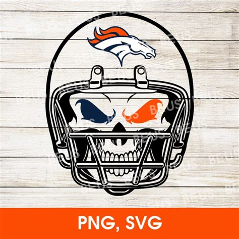 Denver Broncos Helmet Skull Svg Sport file digital files NFL | Etsy