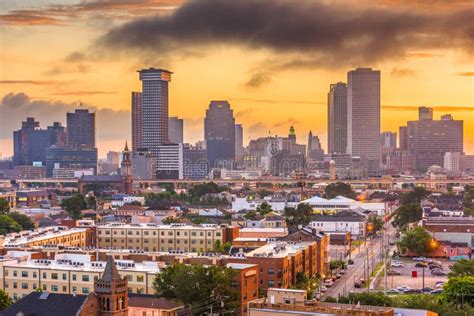 New Orleans, Louisiana, USA CBD Skyline Stock Image - Image of district ...