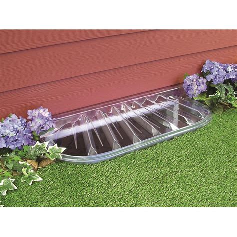 Plastic Window Well Cover 40 x 13 in Leaves Debris Animals Rain Insulation Clear | eBay