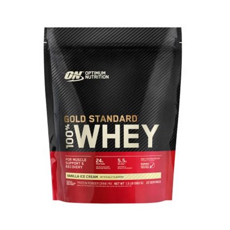 Optimum Nutrition Gold Standard Whey Vanilla Ice Cream Protein Powder ...