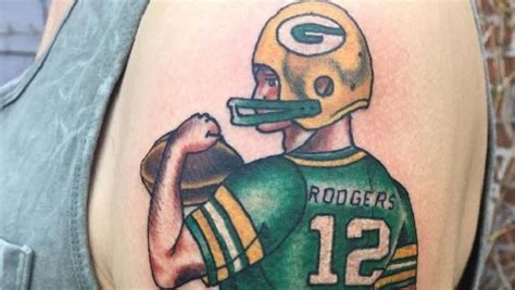 Packers Fan Gets Awkward Tattoo Of Aaron Rodgers In a Jock Strap (Photos) - BlackSportsOnline