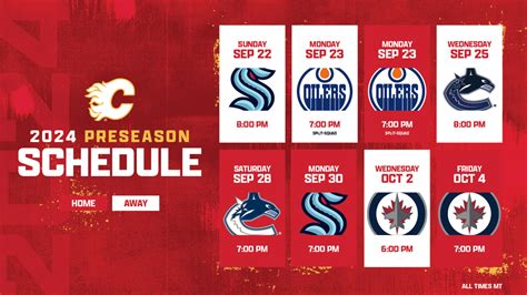 Flames Announce 2024-25 Preseason Schedule | Calgary Flames