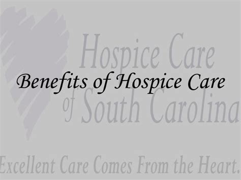 Benefits of hospice care