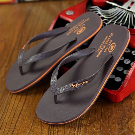 Men's Flip Flops Rubber Male Slippers Summer Fashion Beach Sandals ...