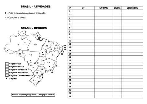 Atividades Mapa Do Brasil - REVOEDUCA