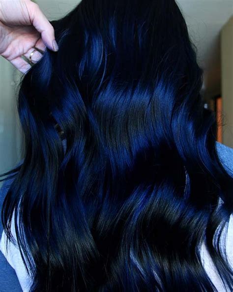 Blue Black Hair Color, Dark Blue Hair, Brown Hair Colors, Purple Hair, Deep Blue, Gray Hair ...