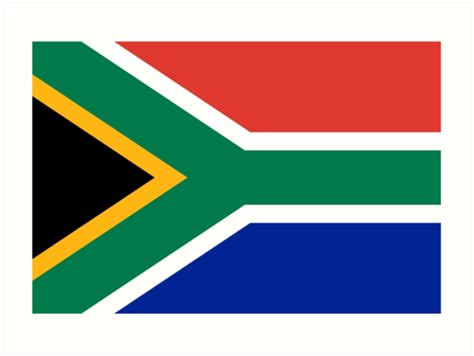 "Vlag van Suid-Afrika - Flag of South Africa" Art Print by Martstore ...