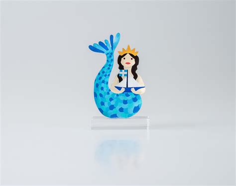 GREEK MERMAID Mini Acrylic Art Object | Mediterraneo Eshop