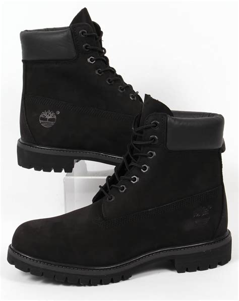 Timberland Icon 6 Inch Premium Boots Black Nubuck, Men's