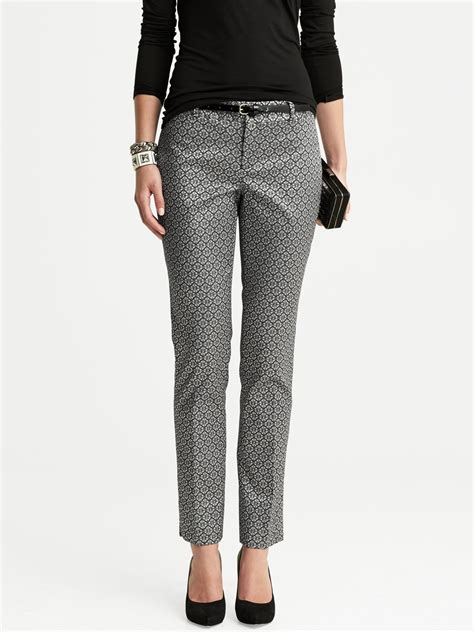 Banana republic Sloan-fit Charcoal Slim Ankle Pant in Black (BLACK/SILVER) | Lyst