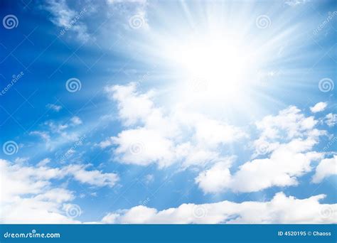 Blue Sky With Bright Sun Royalty Free Stock Photo - Image: 4520195