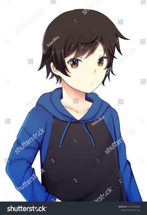 Anime Boy Sweater Hoodie: ภาพประกอบสต็อก 1919249366 | Shutterstock