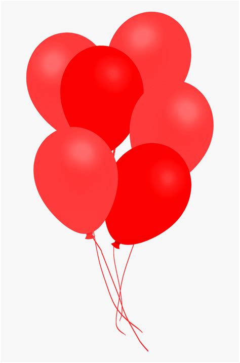 Bunch Of Red Balloons Clipart - Red Balloon Png, Transparent Png ...