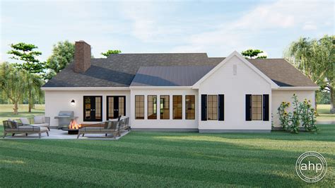 1 Story Southern Style House Plan | Hattiesburg | Modern farmhouse plans, Farmhouse plans, House ...