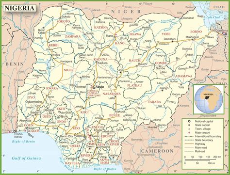 Map of nigeria - Complete map of nigeria (Western Africa - Africa)