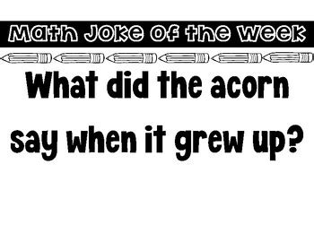 Elementary School Math Joke of the Week for Morning Meeting | TPT