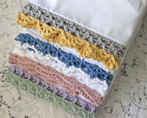 Crocheted Edge Pillowcases | Handtuch häkeln, Häkeln, Tuch