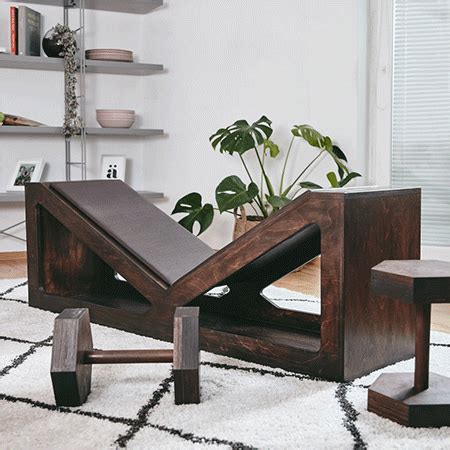 HOME DZINE Home DIY | Coffee Table that's also a Workout Bench