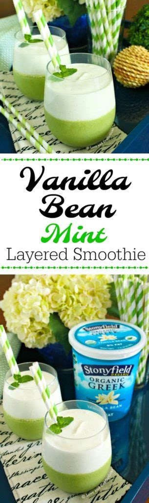 Vanilla Bean and Mint Layered Smoothie #StonyfieldBlogger - Love and ...