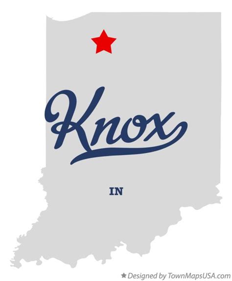 Map of Knox, Starke County, IN, Indiana