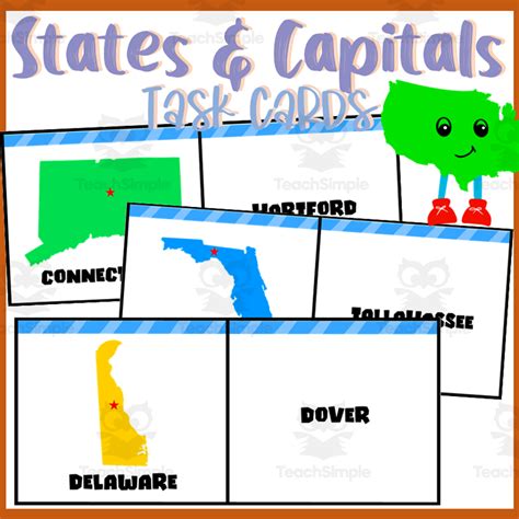 States and Capitals Flashcards by Teach Simple