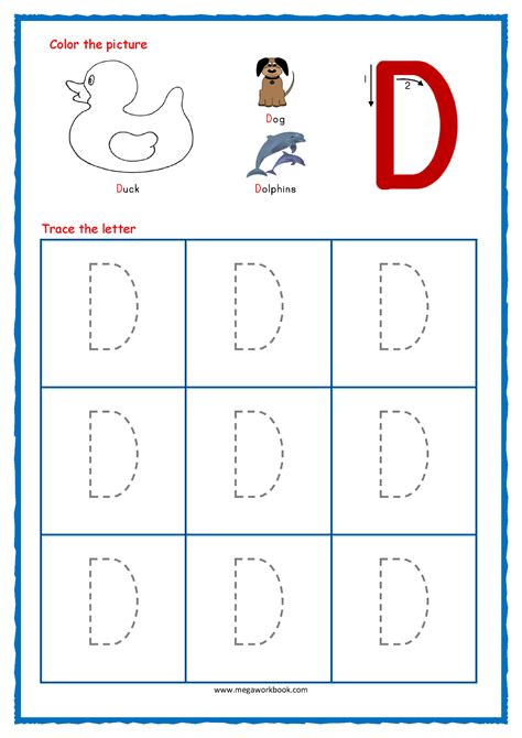 Letter D Worksheets Printable