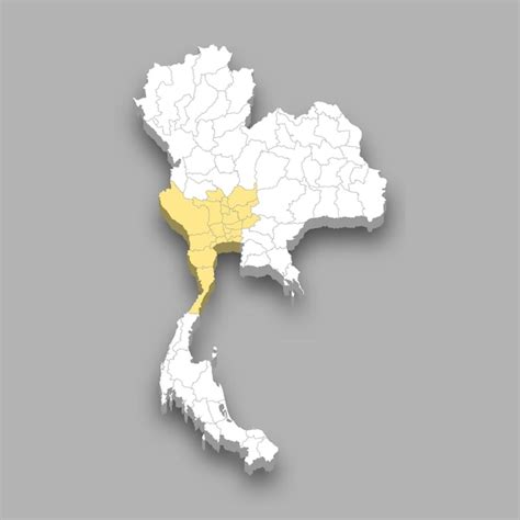 Premium Vector | Central region location within Thailand map