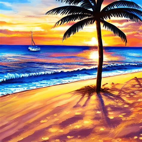 European Cruise Ship Sunset Background Beach Scene Shining Sand Boots ...