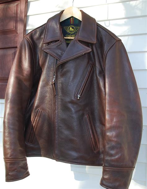 Alexander Leathers Brown Bison Leather jacket - mens 44 | The Fedora Lounge