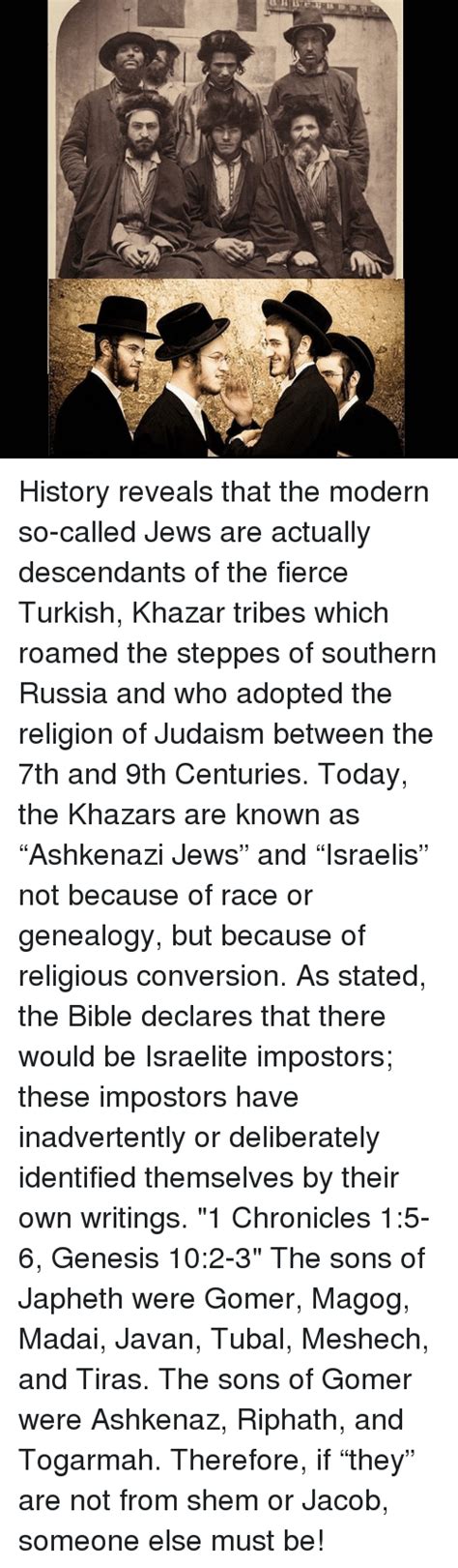 History Reveals That the Modern So-Called Jews Are Actually Descendants ...