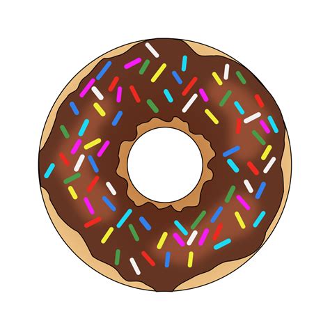 OnlineLabels Clip Art - Rainbow Sprinkles Donut