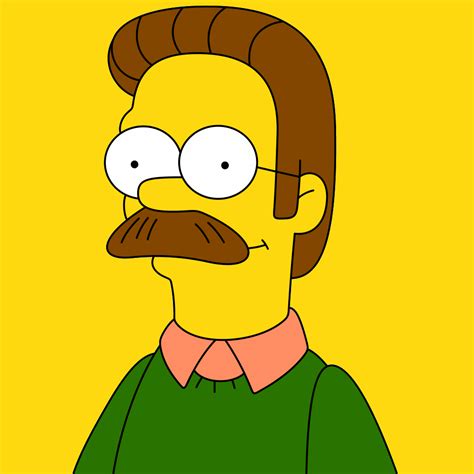 Ned Flanders. | Ned flanders, Simpsons characters, Character drawing